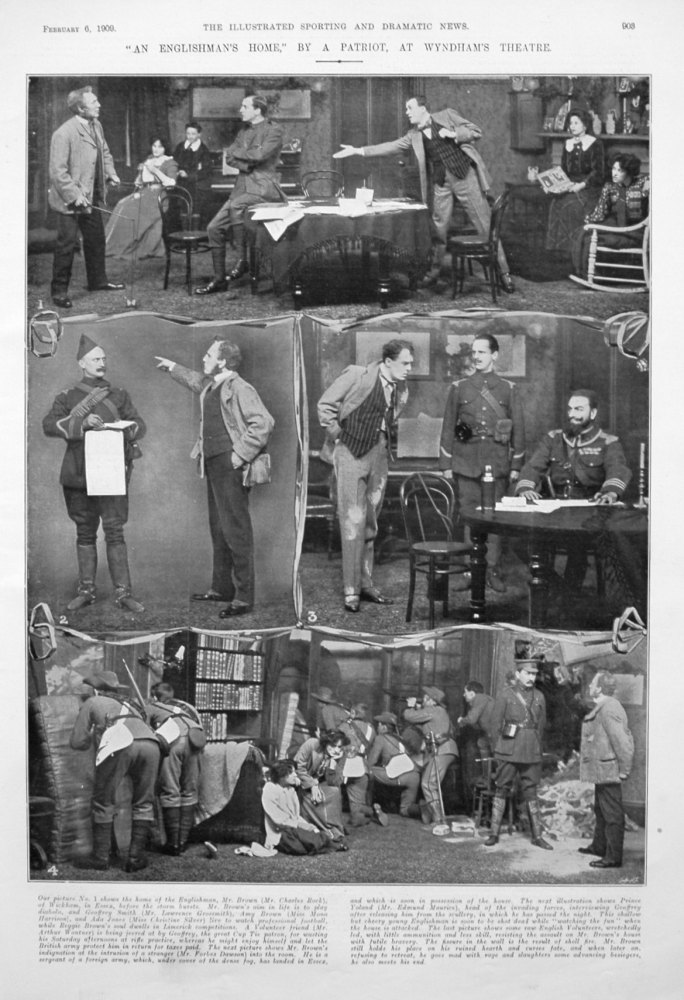 "An Englishman's Home," by a Patriot, at Wyndham's Theatre. 1909