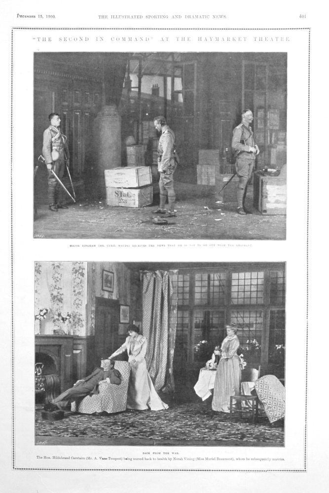 "The Second in Command" at the Haymarket Theatre. 1900