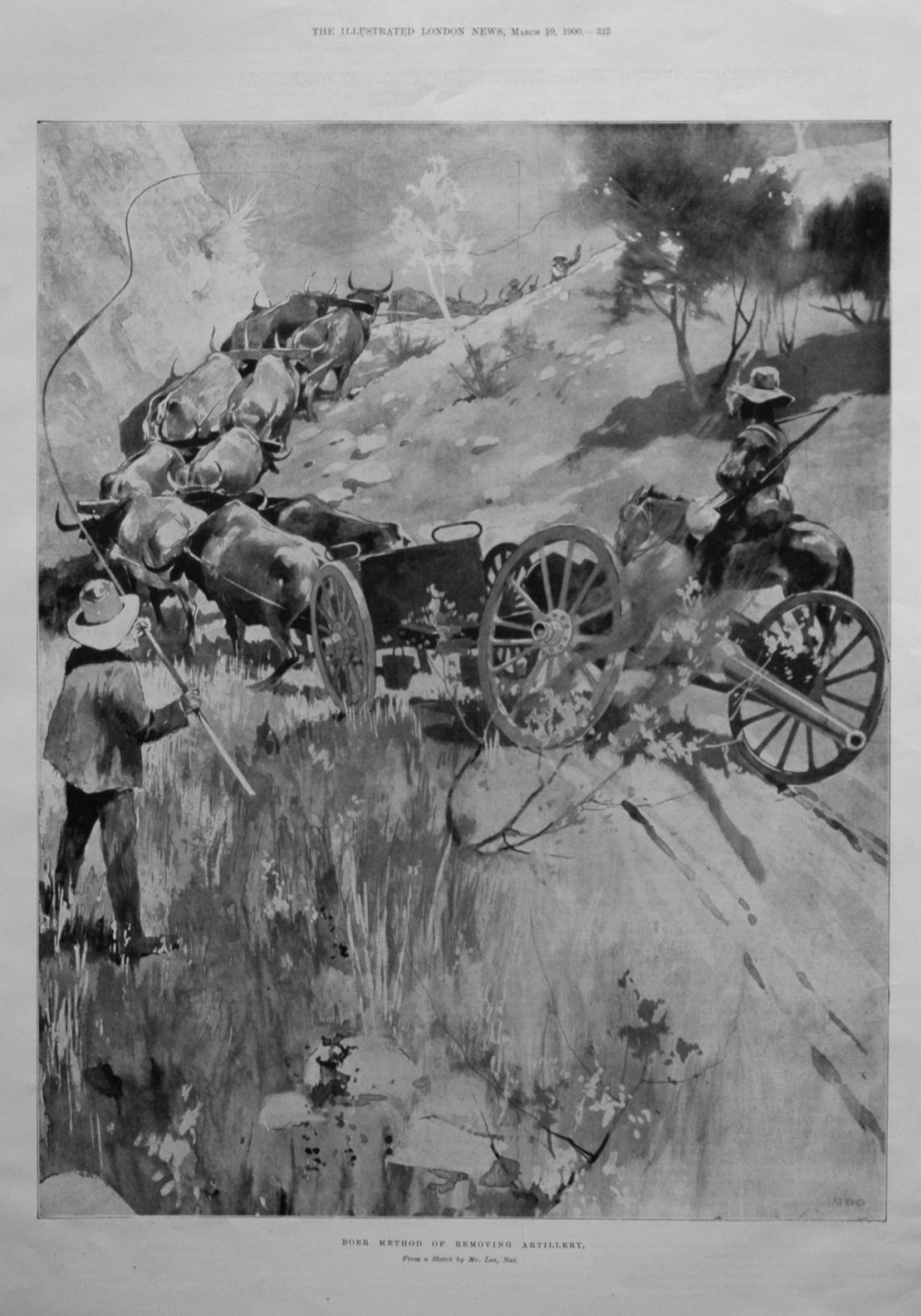 Boer Method of Removing Artillery. 1900