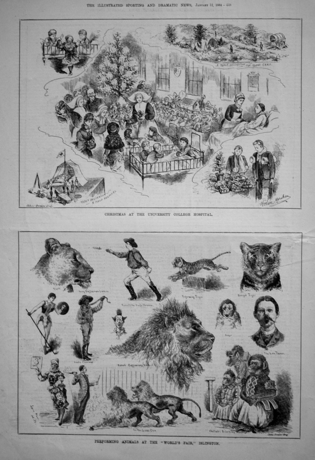 Christmas at the University College Hospital. 1884