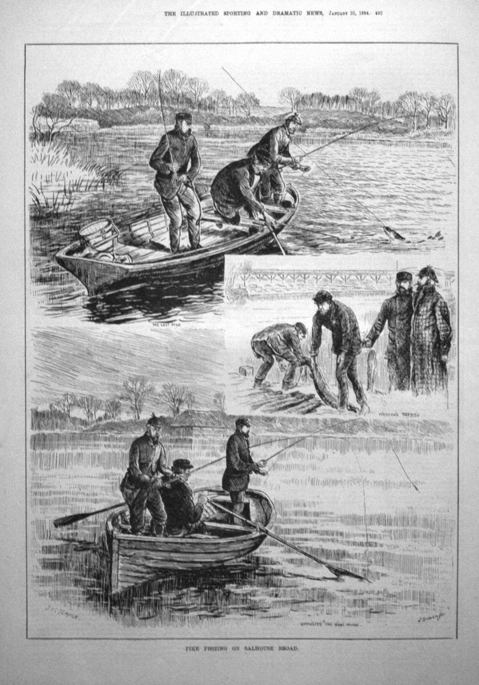 Pike Fishing on Salhouse Broad. 1884
