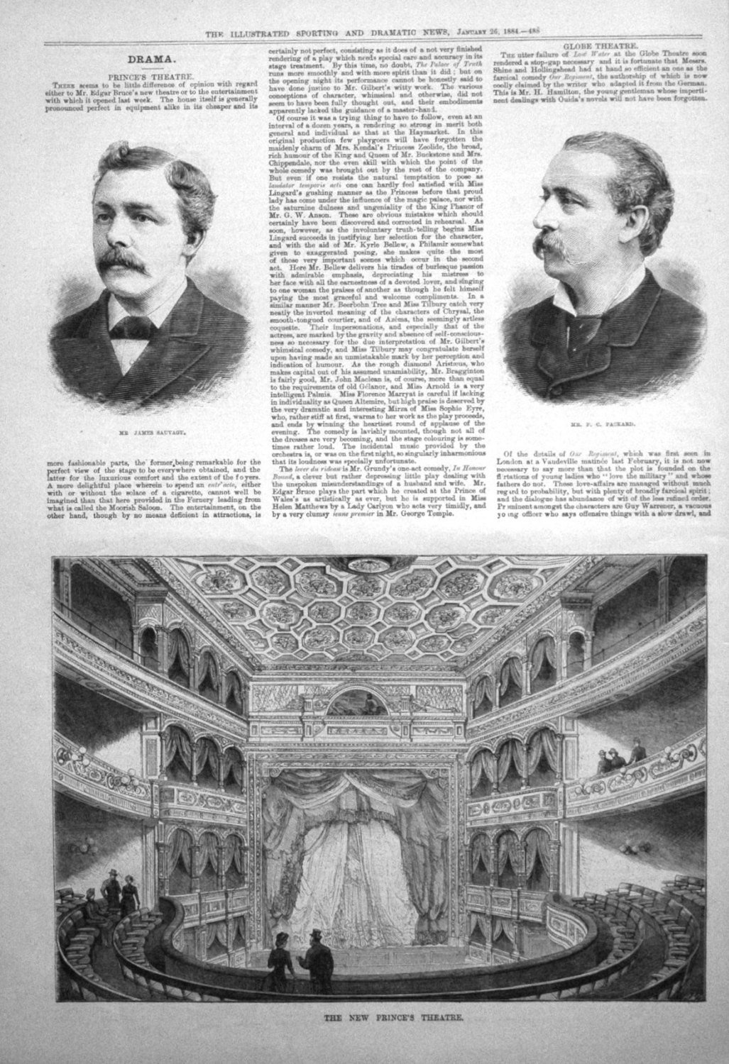 The New Prince's Theatre. 1884
