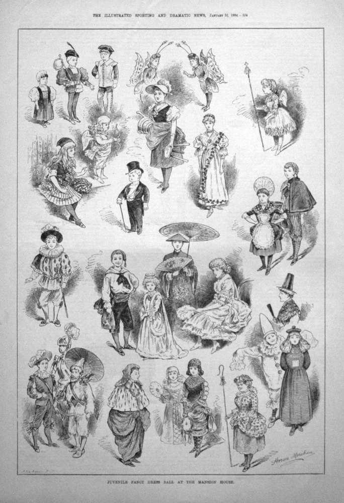 Juvenile Fancy Dress Ball at the Mansion House. 1884