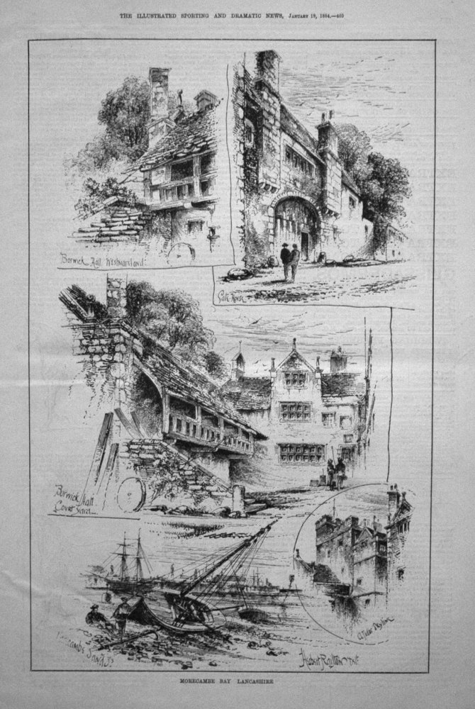 Morecambe Bay Lancashire. 1884.