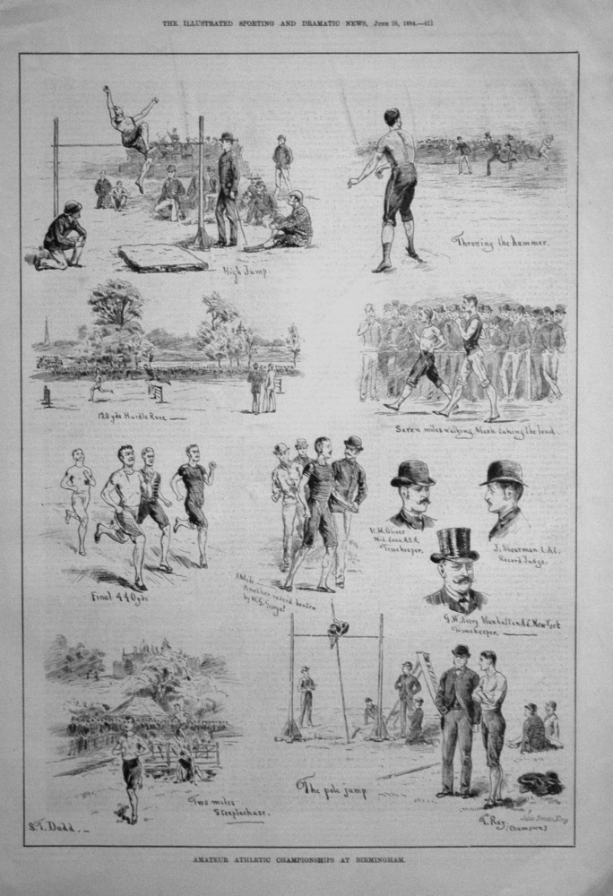 Amateur Athletic Championships at Birmingham. 1884