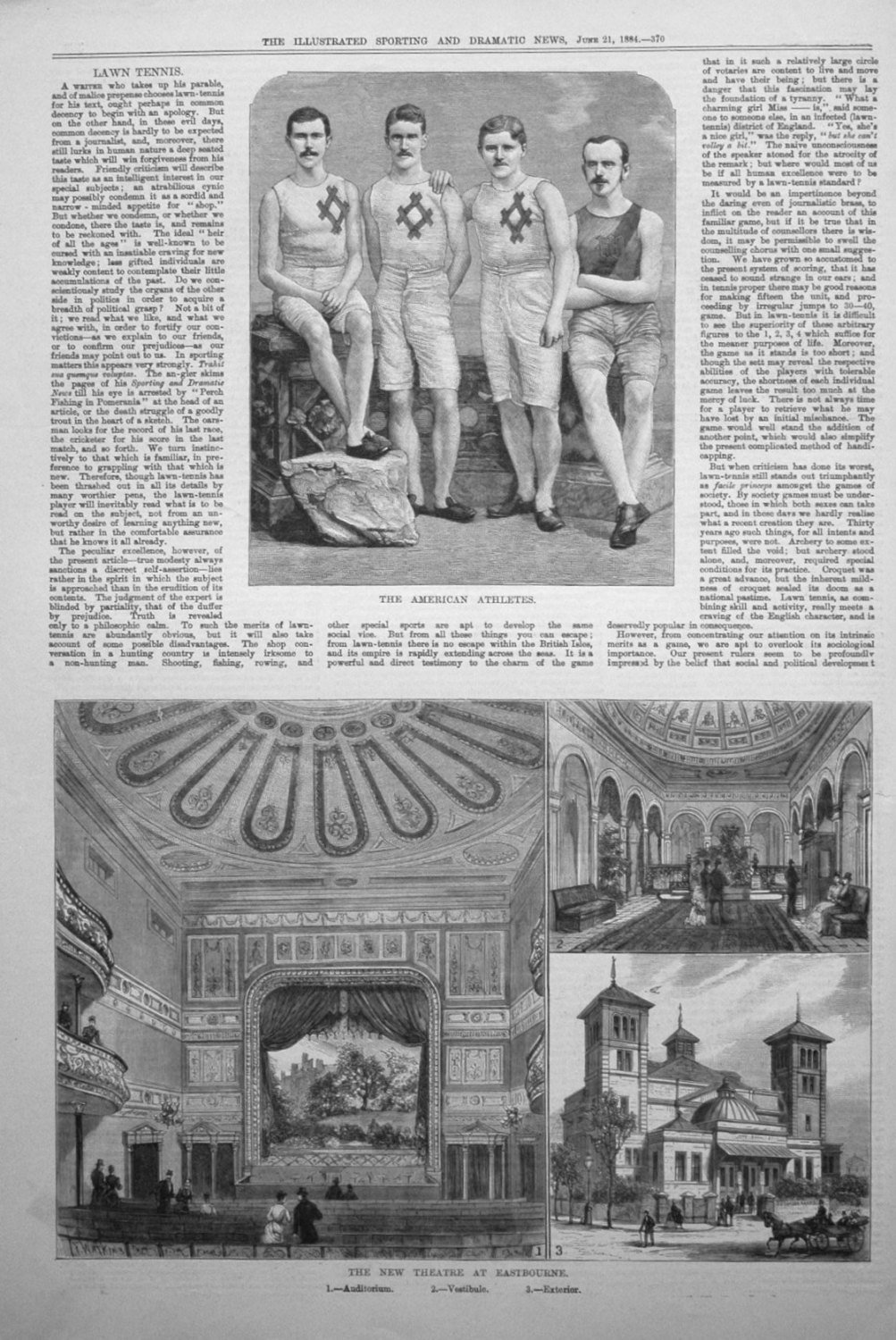 The New Theatre at Eastbourne. 1884