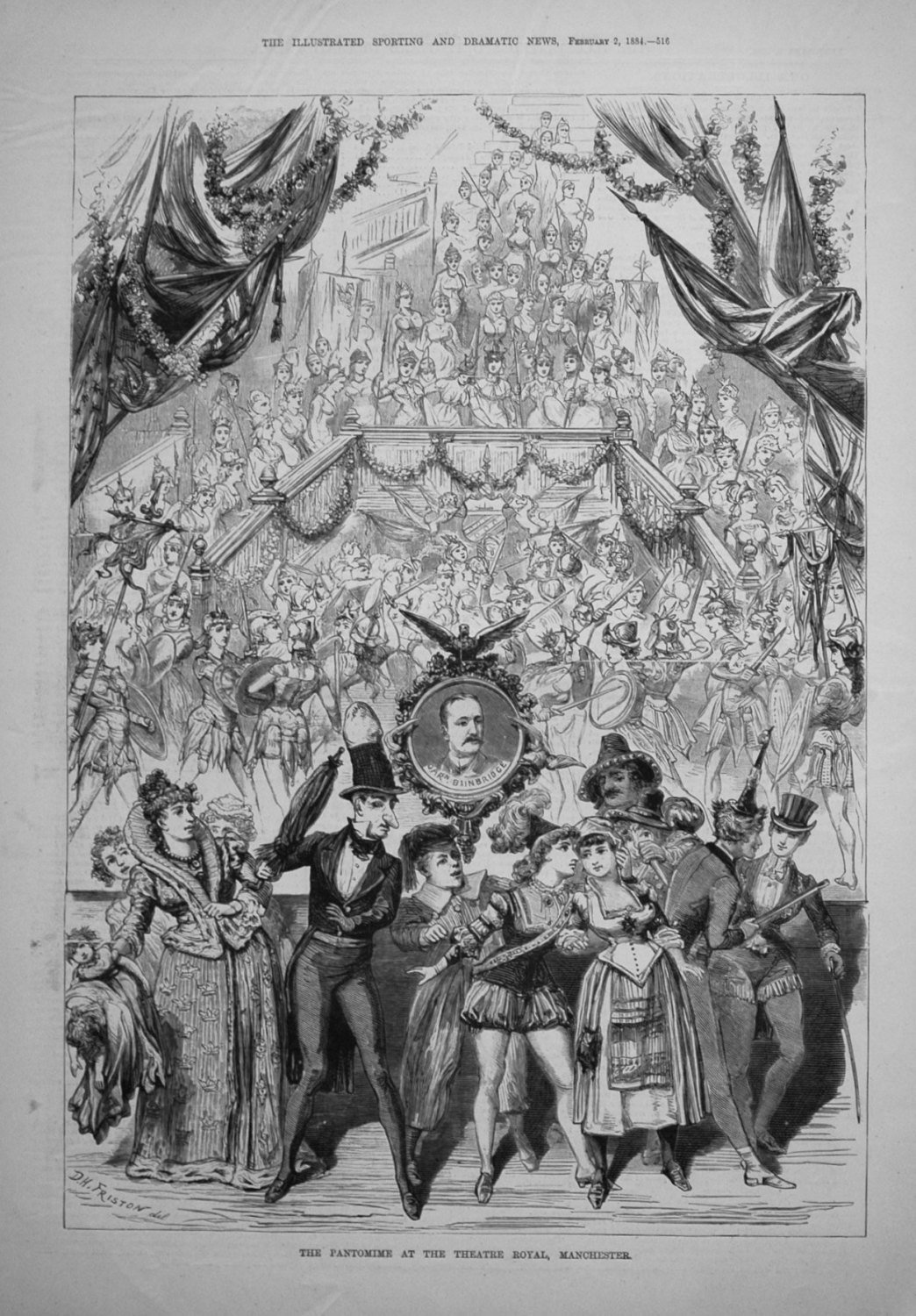The Pantomime at the Theatre Royal, Manchester. 1884