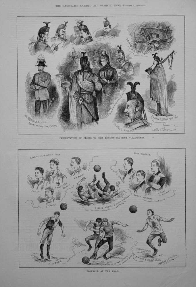 Presentation of Prizes to the London Scottish Volunteers. 1884