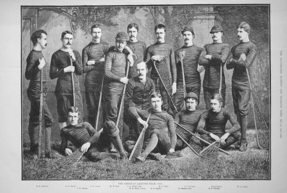 The American Lacrosse Team. -1884
