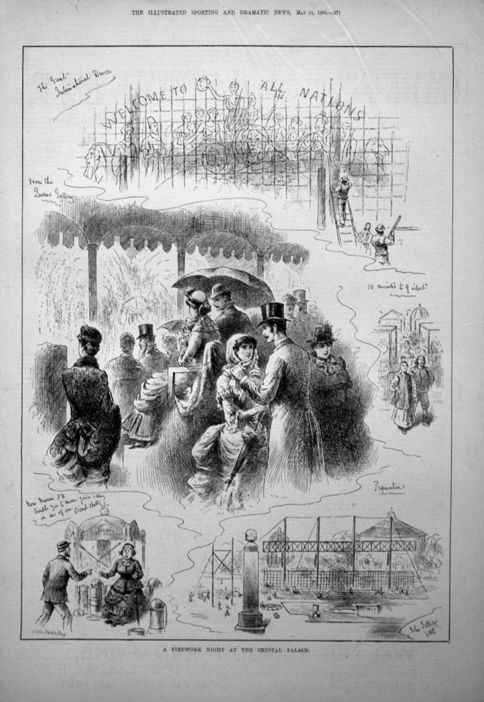 A Firework Night at the Crystal Palace. 1884