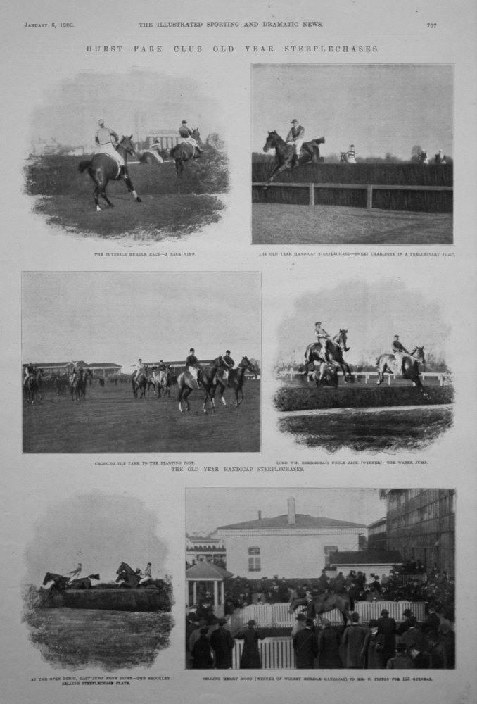 Hurst Park Club Old Year Steeplechases. 1900