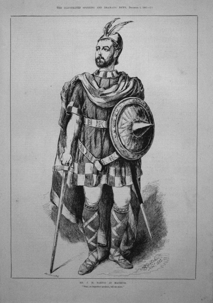 Mr. J.H. Barnes as Macbeth. 1882
