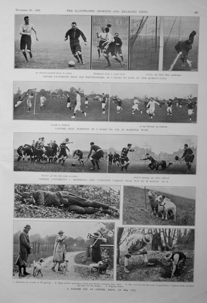 A Badger Dig at Otford, Kent, on 29th ult. 1909