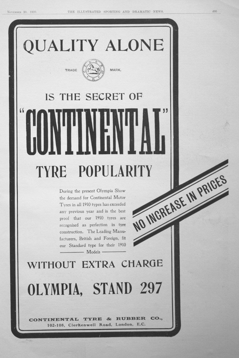 Continental Tyre & Rubber Co. 1909
