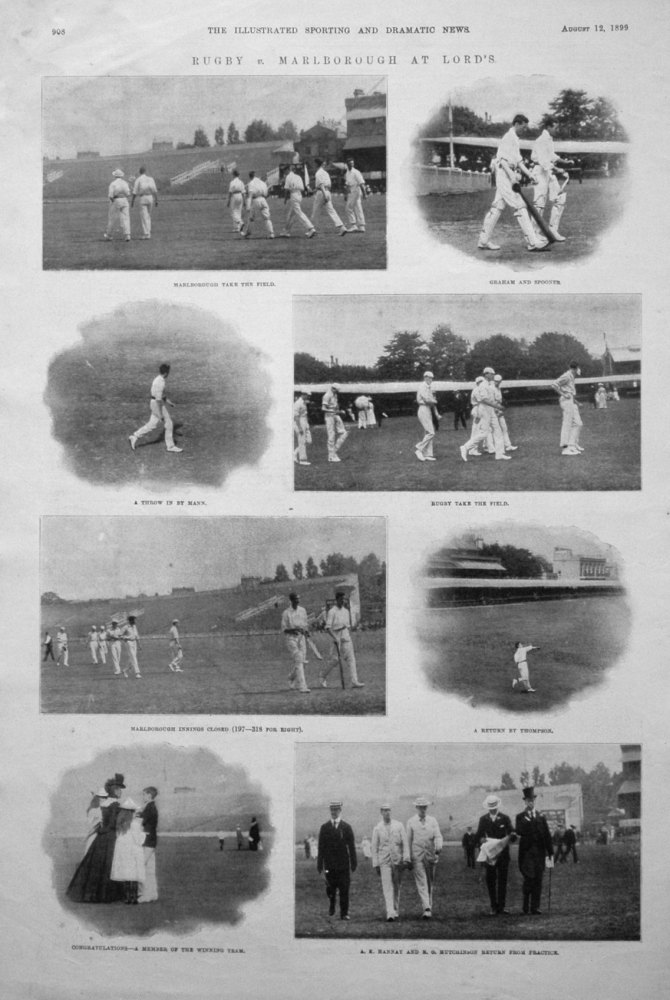 Rugby v. Marlborough at Lord's. 1899 (Cricket)