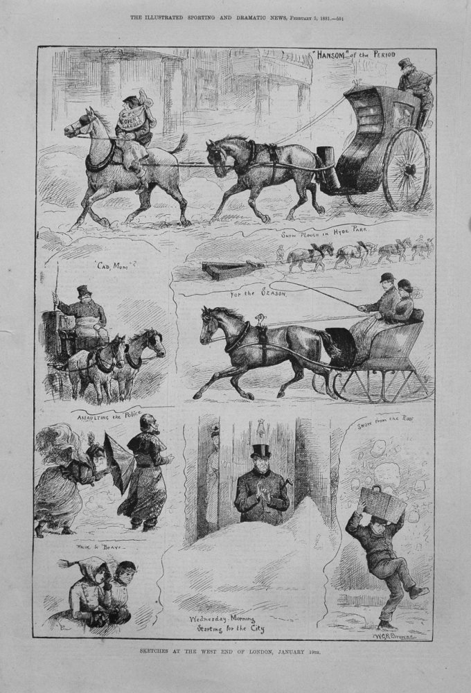 Sketches at the West End of London, January 19th. 1881
