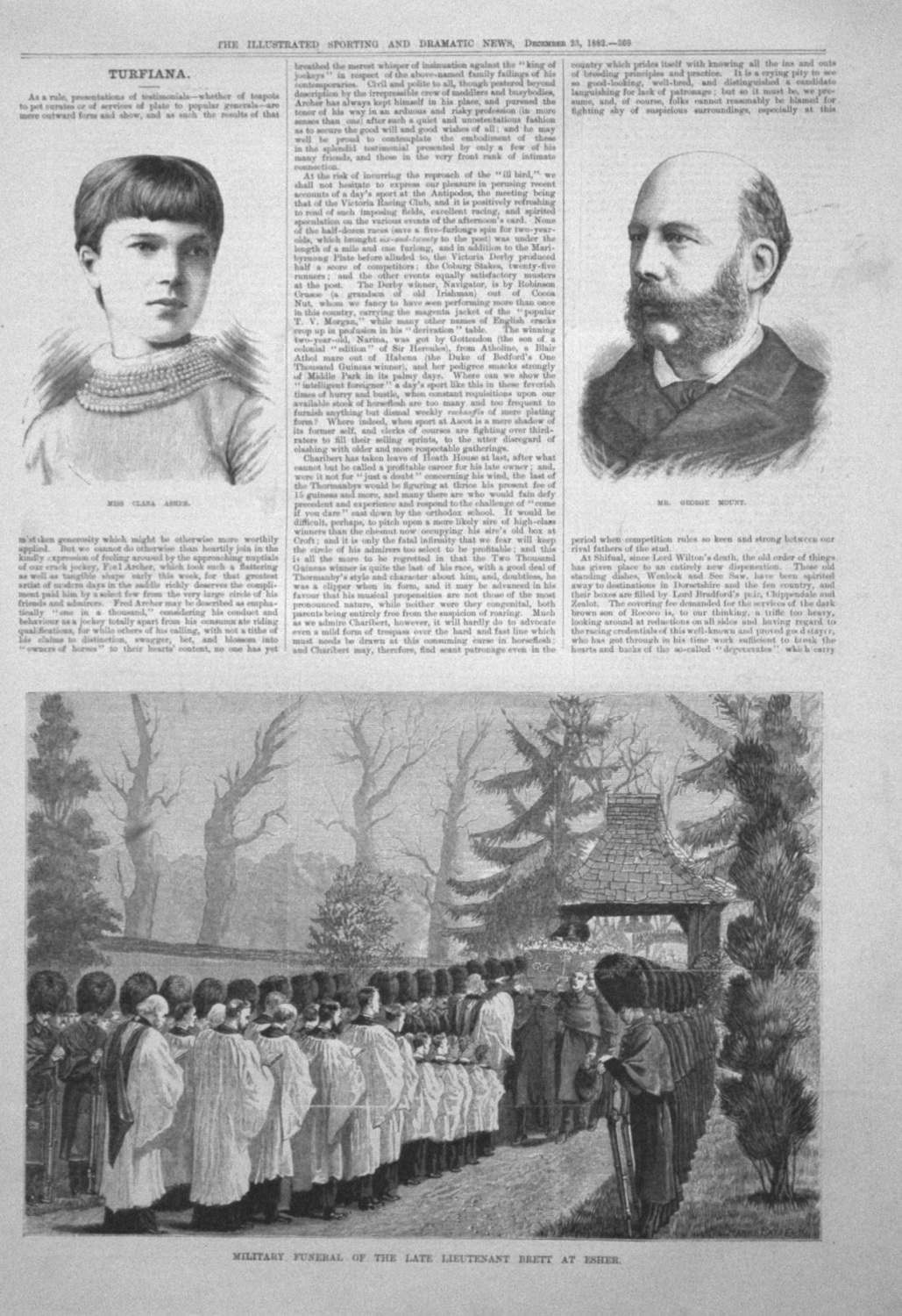Military Funeral of the Late Lieutenant Brett at Esher. 1882