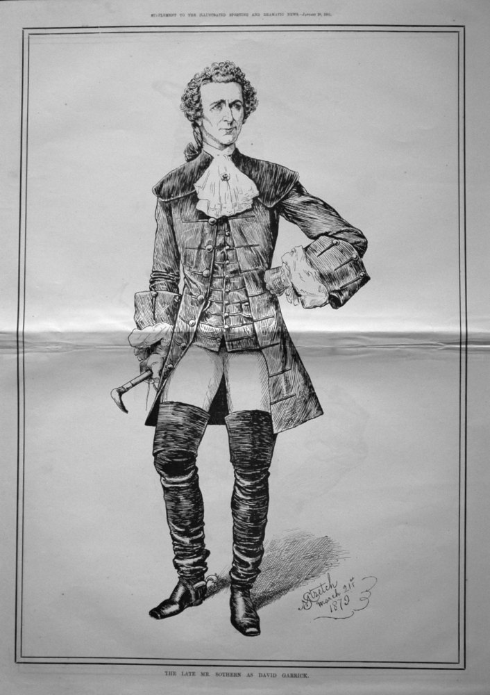 The Late Mr. Sothern as David Garrick. 1881
