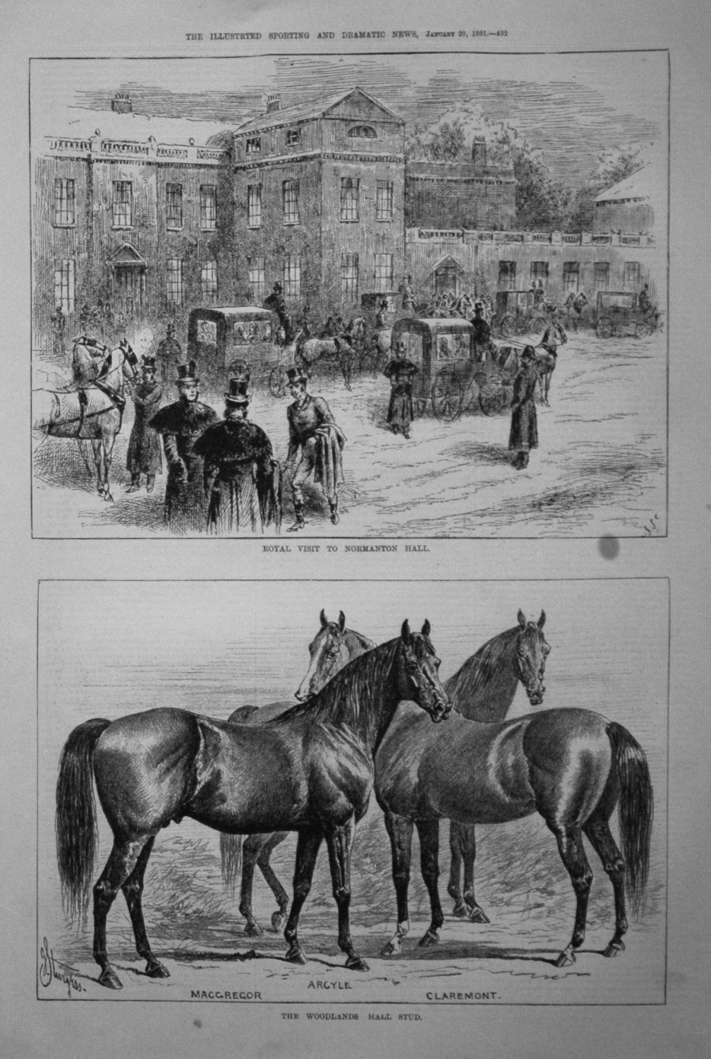 Royal Visit to Normanton Hall. 1881