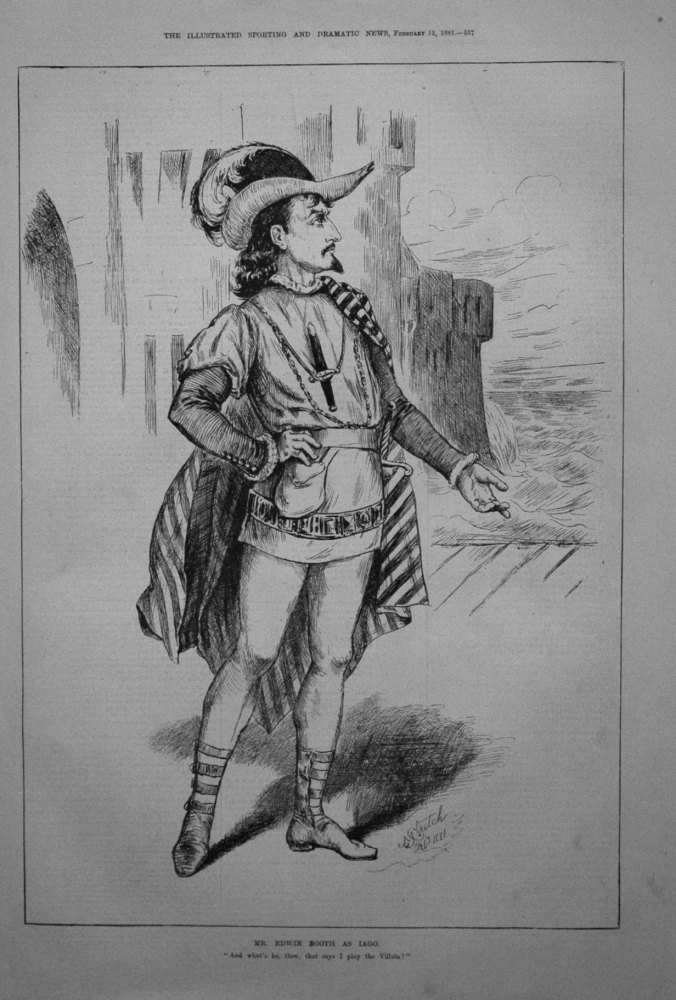Mr. Edwin Booth as Iago. 1881