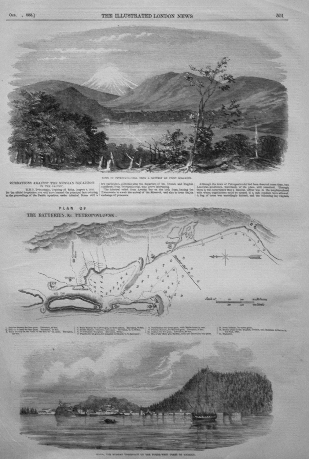 Operations against the Russian Squadron in the Pacific. 1855.