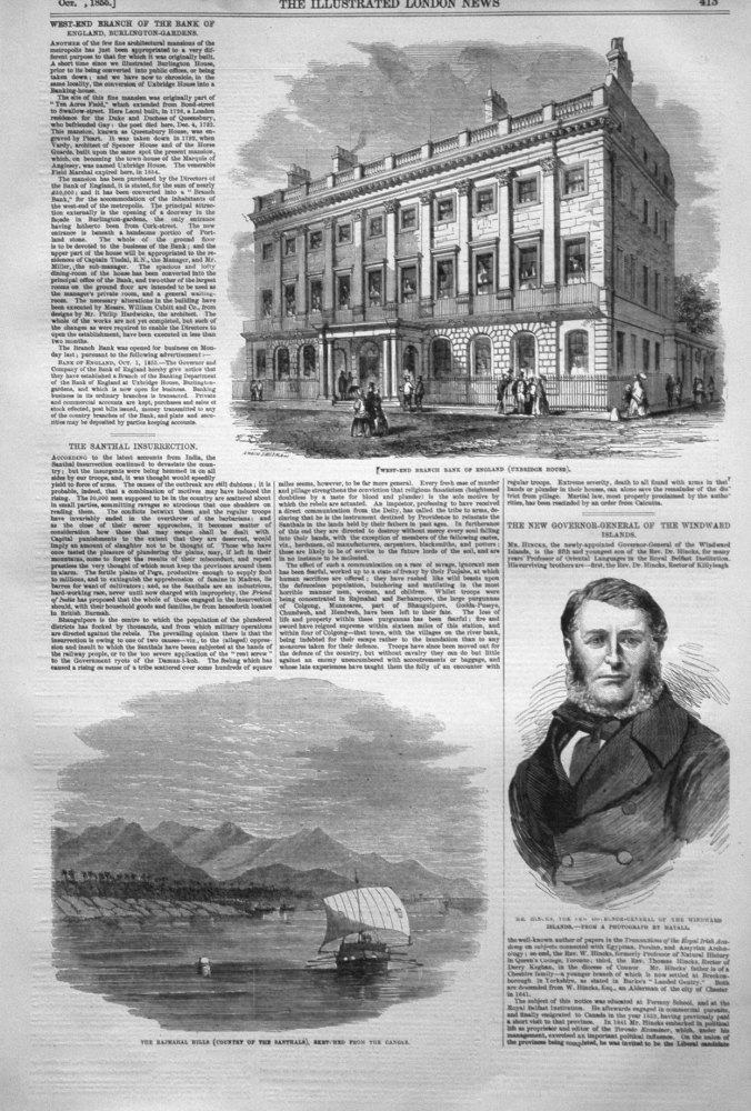 West-End Branch of the Bank of England, Burlington-Gardens. 1855