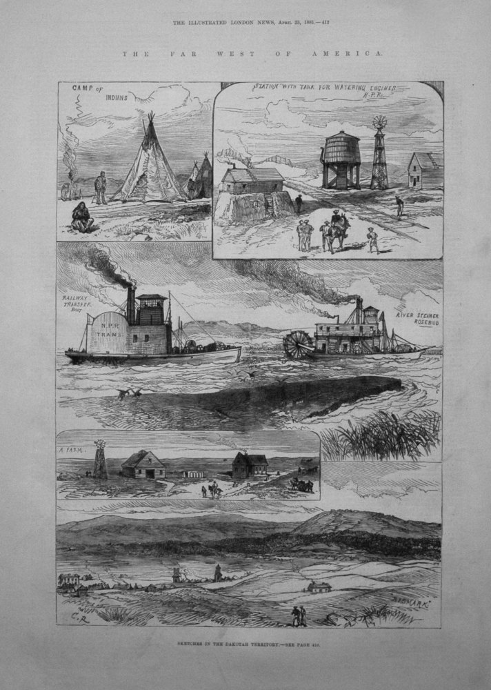 The Far West of America : Sketches in the Dakotah Territory. 1881
