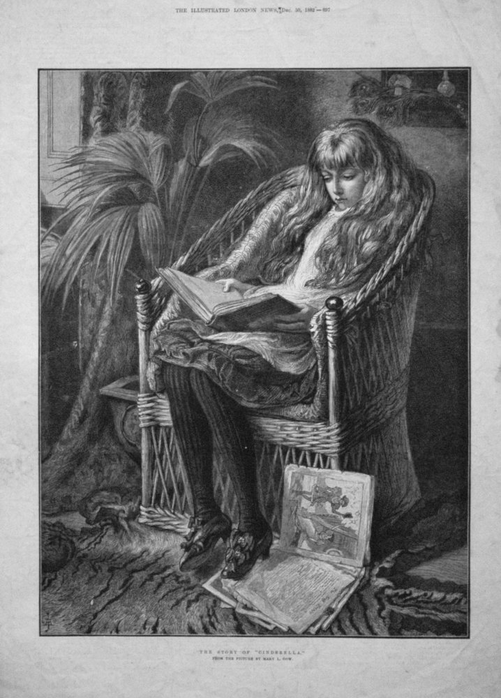 The Story of "Cinderella." From the Painting by Mary L. Gow. 1882