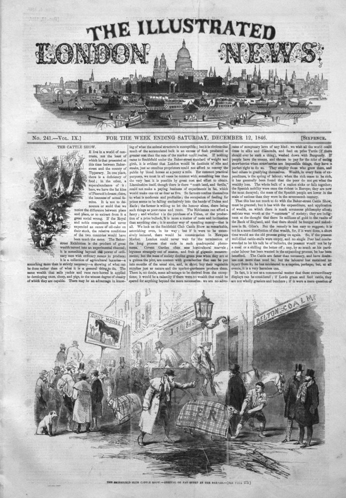 Illustrated London News,  December 12th 1846.