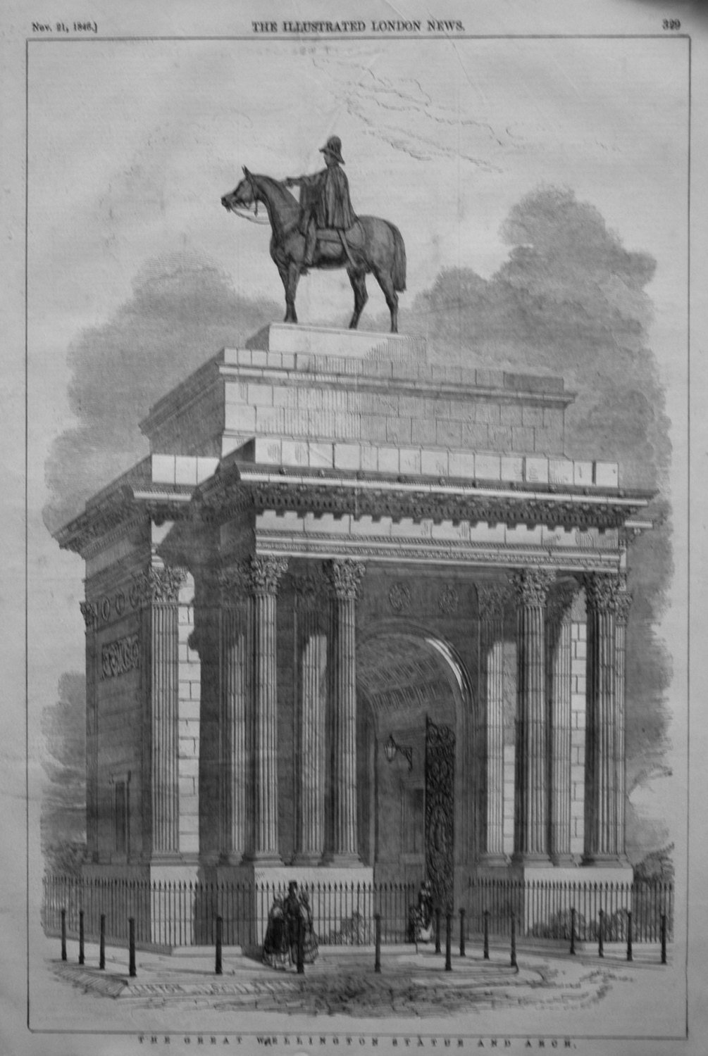 The Great Wellington Statue and Arch. 1846