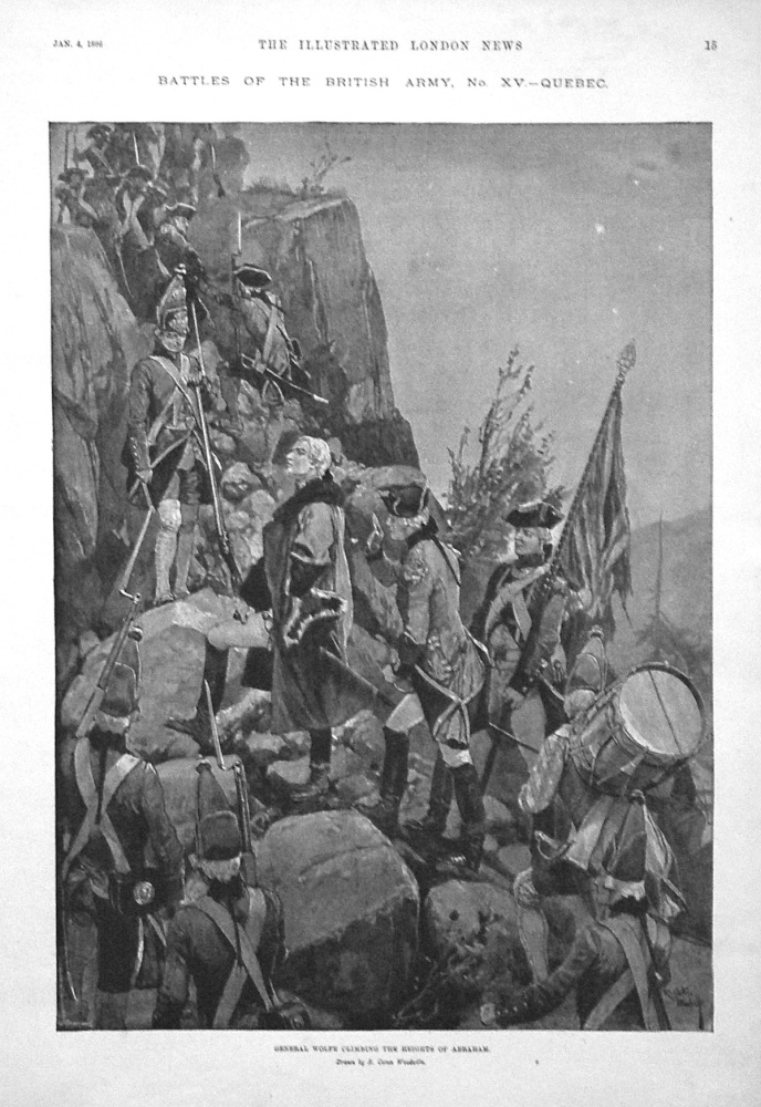 General Wolfe Climbing the Heights of Abraham. 1896