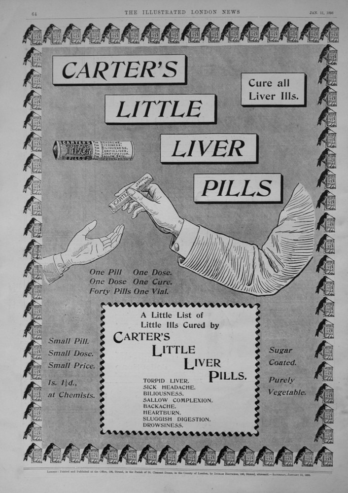 Carter's Little Liver Pills. 1896