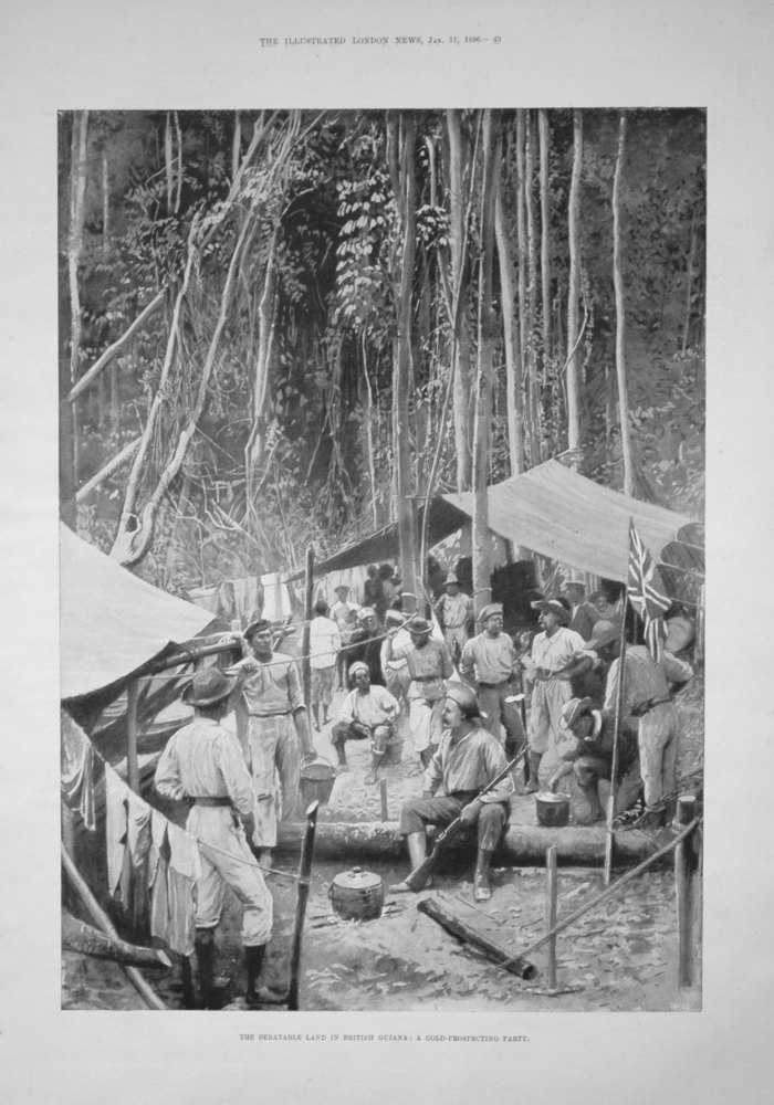 The Debatable Land in British Guiana : A Gold-Prospecting Party. 1896