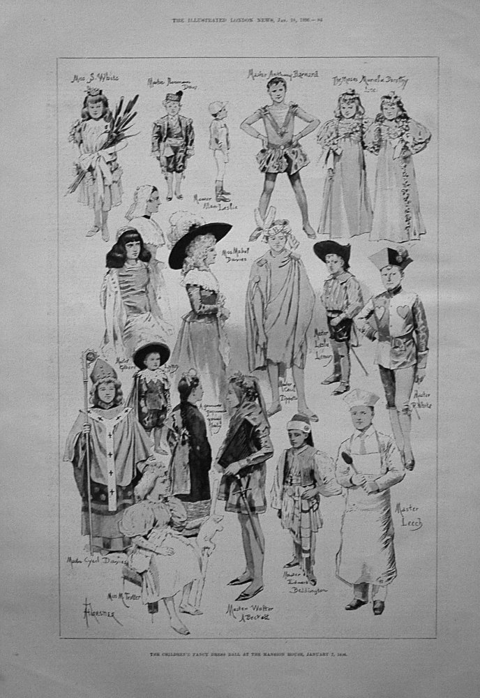 The Children's Fancy Dress Ball, at the Mansion House, January 7th, 1896.