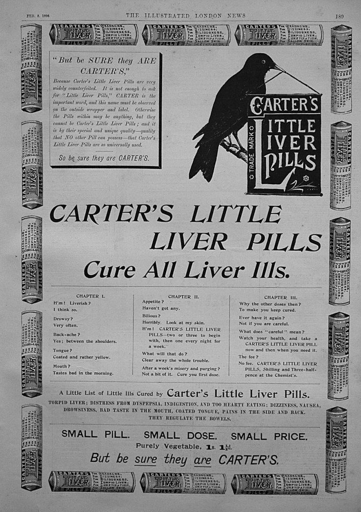 Carter's Little Liver Pills. 1896
