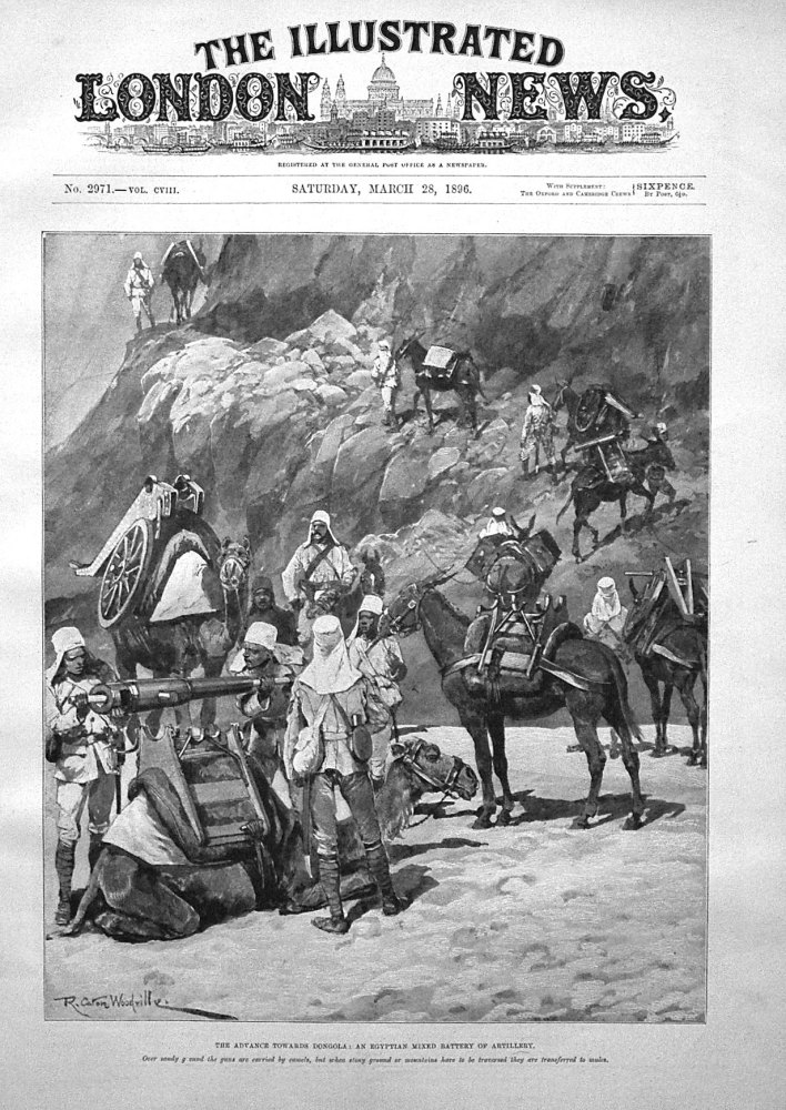 The Advance Towards Dongola : An Egyptian Mixed Battery of Artillery. 1896