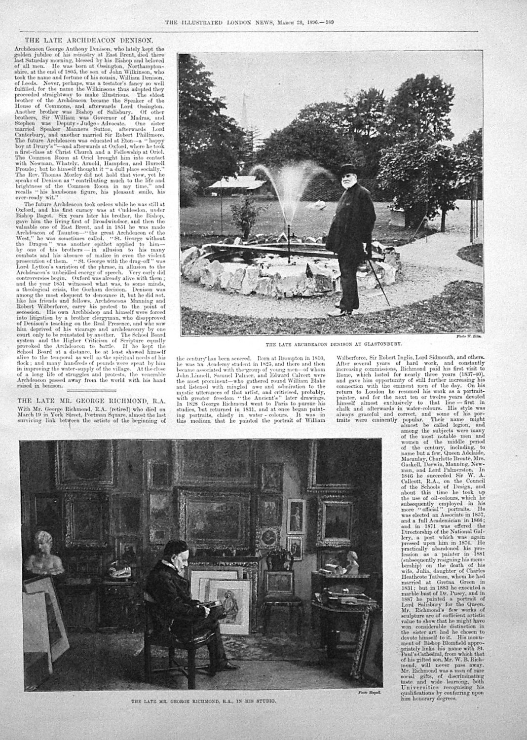 The Late Archdeacon Denison. 1896