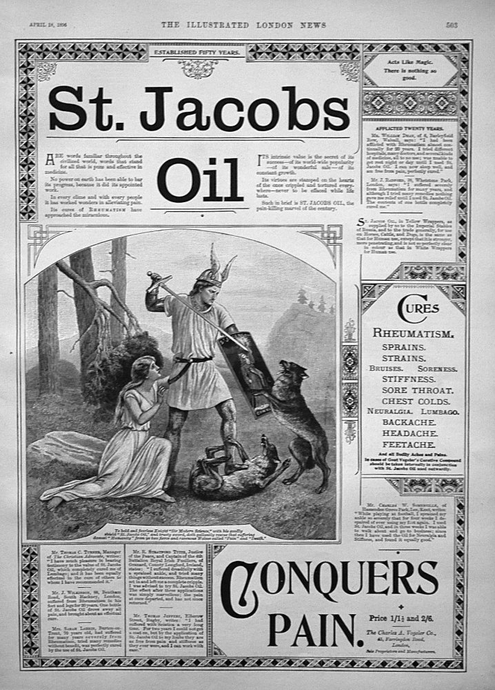 St. Jacobs Oil. 1896
