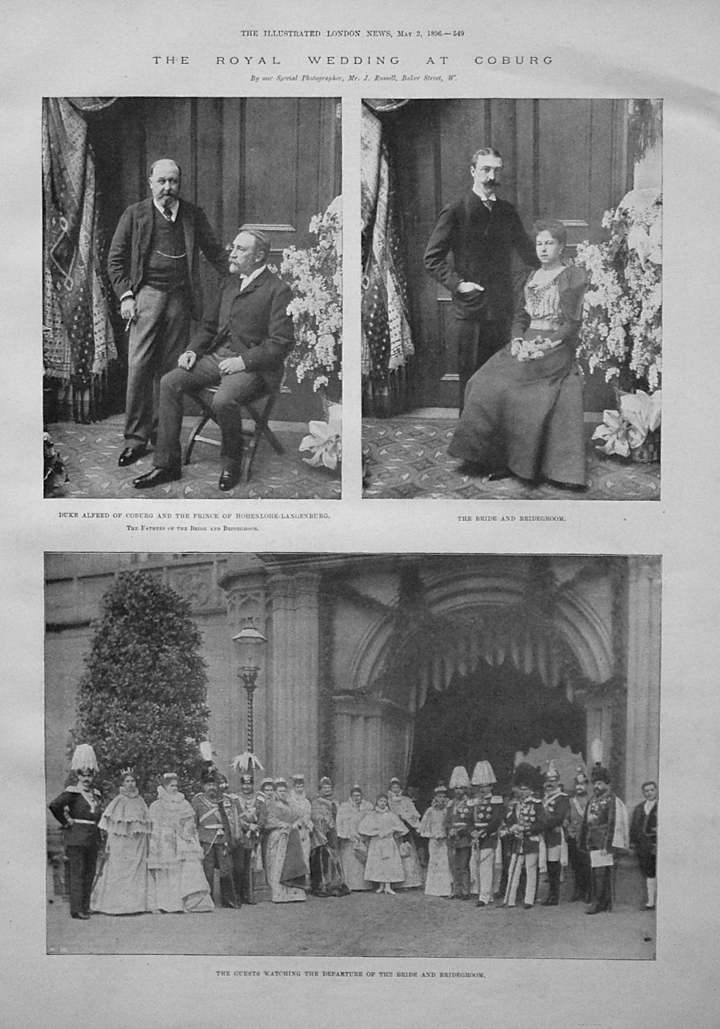 The Royal Wedding at Coburg. 1896