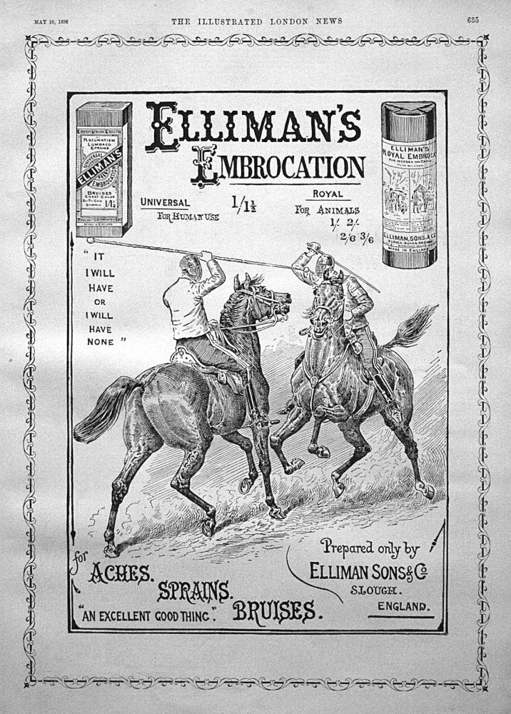 Elliman's Embrocation. 1896