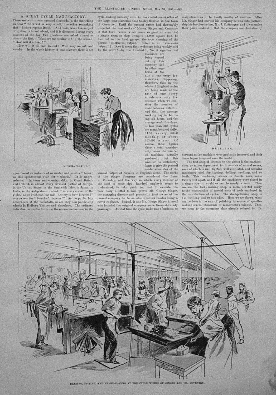 A Great Cycle Manufactory. 1896