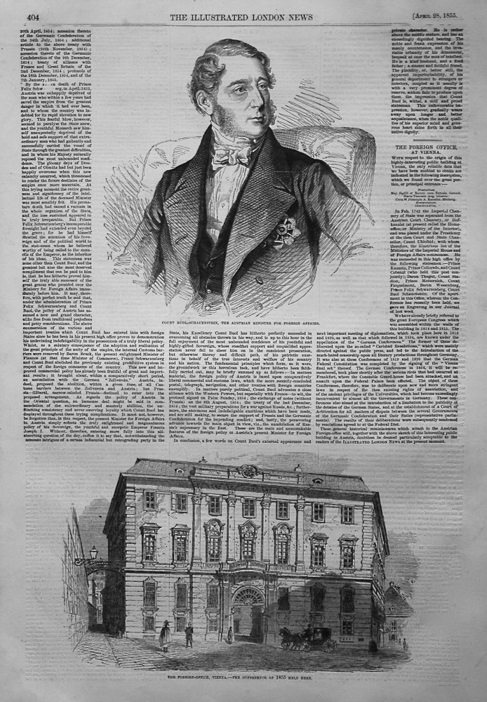 Count Buol-Schauenstein. 1855