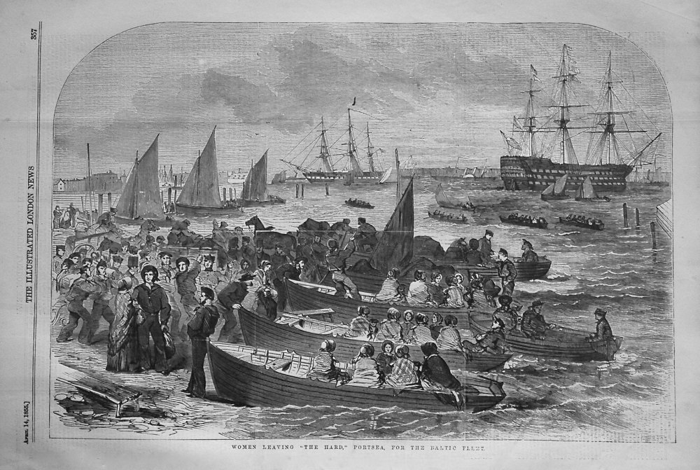 Women Leaving "The Hard," Portsea, for the Baltic Fleet. 1855