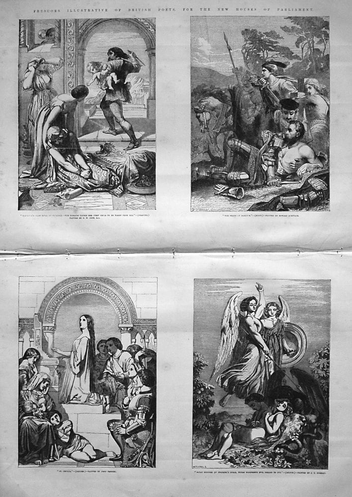 Frescoes Illustrative of English Poets, for the New Houses of Parliament. 1855