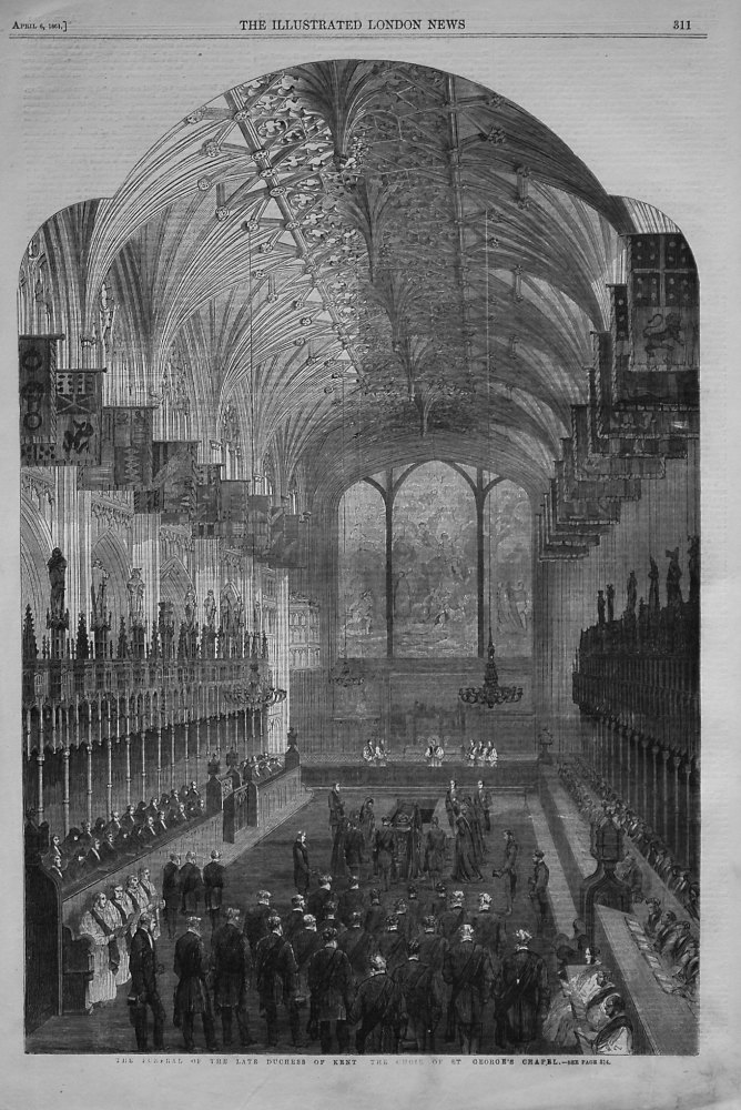 The Funeral of the Late Duchess of Kent.- The Choir of St. George's Chapel. 1861