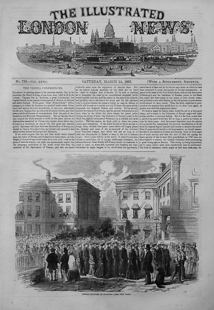 Illustrated London News,  March 24th 1855.