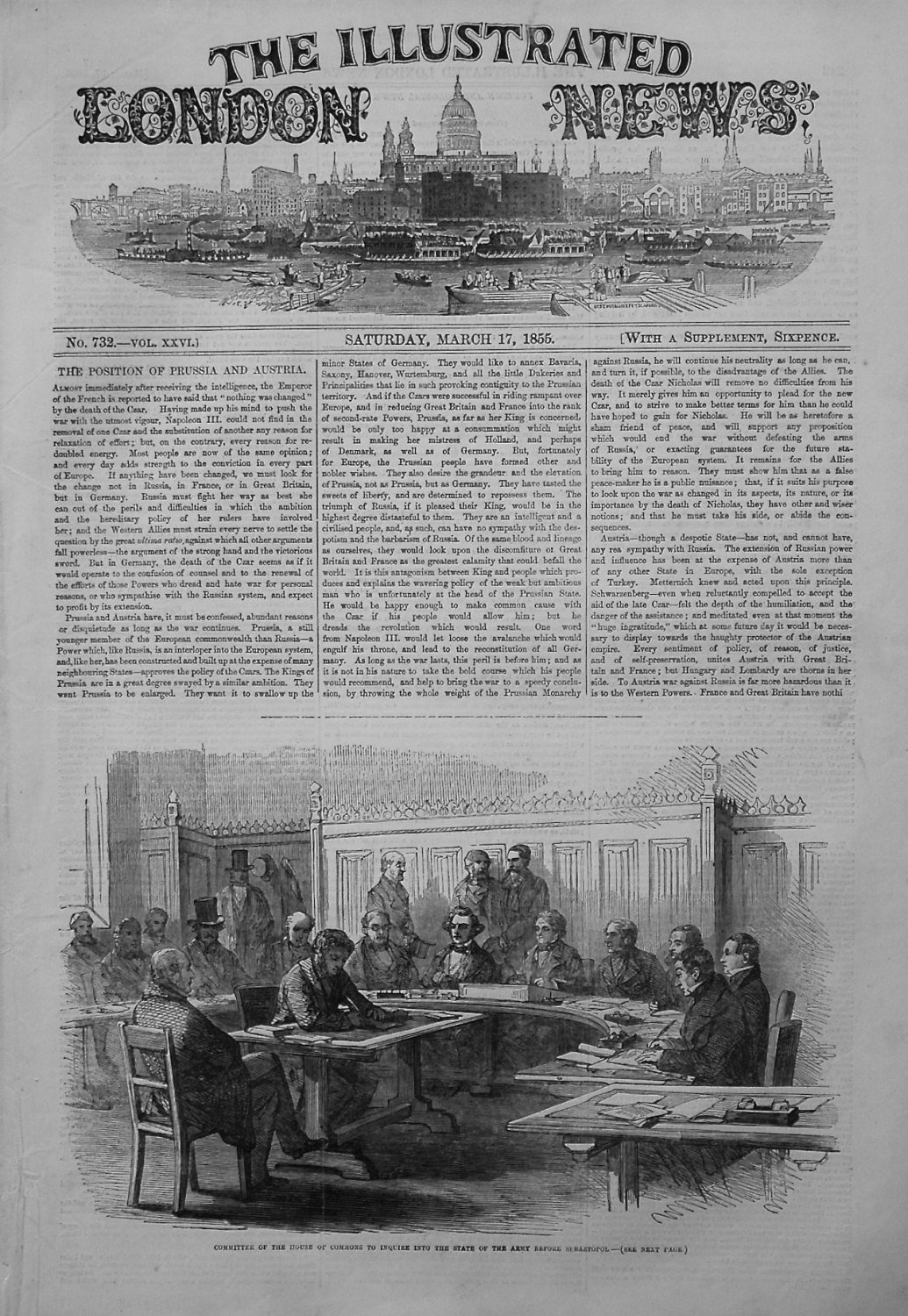 Illustrated London News March 17th 1855.