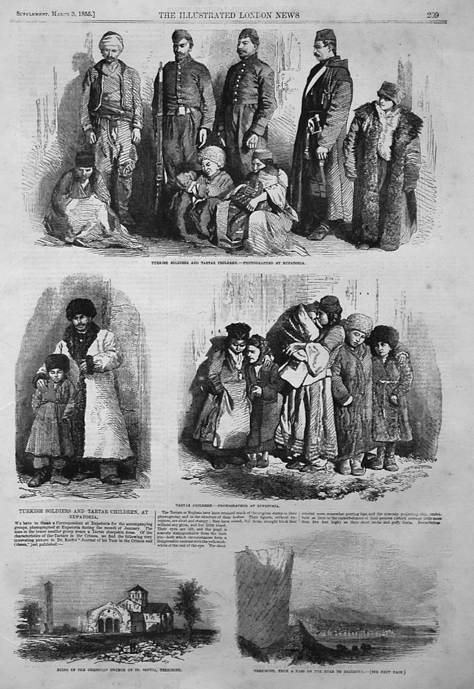 Turkish Soldiers and Tartar Children, at Eupatoria. 1855