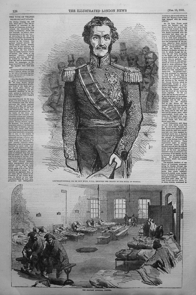 Lieutenant-General Sir De Lacy Evans, K.C.B., Receiving the Thanks of the House of Commons. 1855