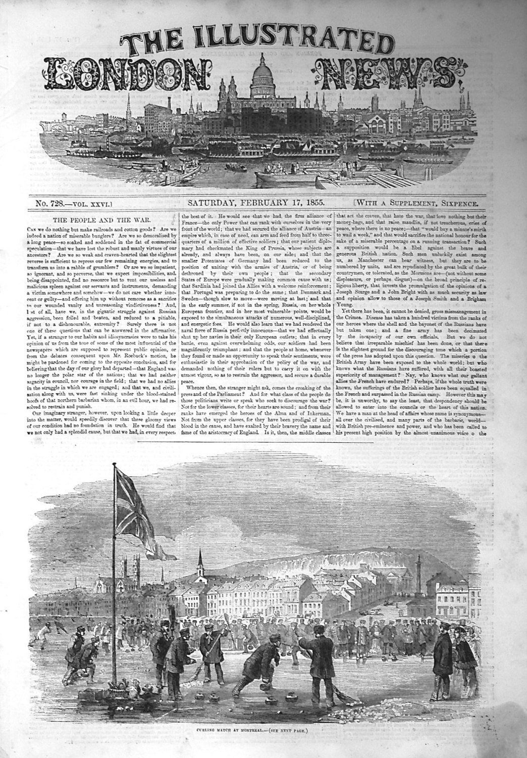 Illustrated London News February 17th 1855.